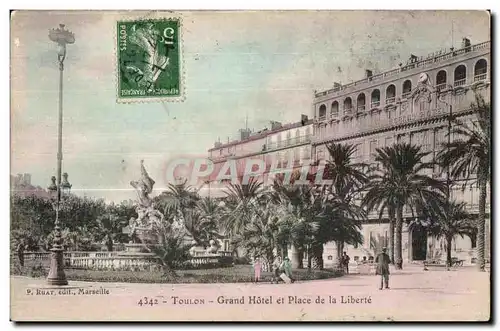 Cartes postales Toulon Grand Hotel et Place de la Liberte