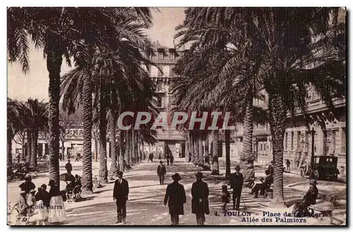 Cartes postales Toulon Alle des Palmiers Place de la Mairie