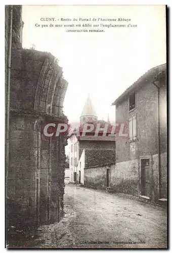 Cartes postales Cluny Restes du Portail de l ancienne Abbaye