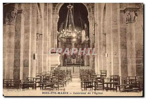 Cartes postales Bois Ste Marie Interieur de l Eglise