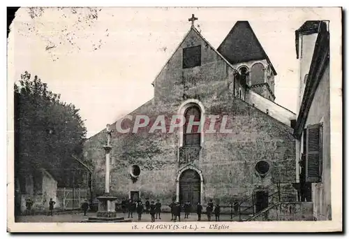 Ansichtskarte AK Chagny S et L L Eglise Enfants