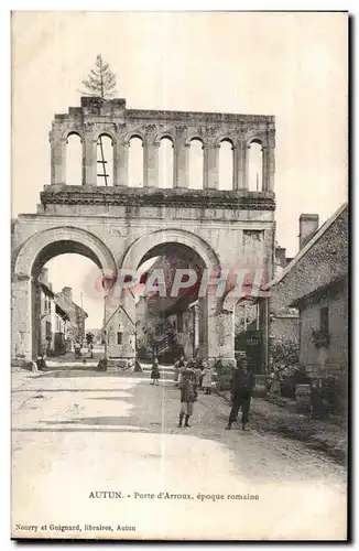 Cartes postales Autun Porte d Arroux epqoue romaine Enfants