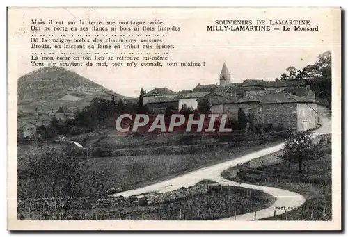 Cartes postales Souvenirs De Lamartine Milly Lamartine Le Monsard