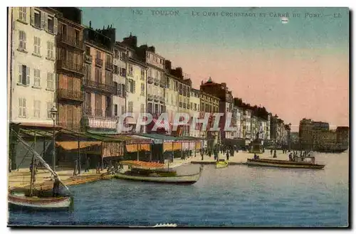 Cartes postales Toulon Le Quai Cronstadt et Carre Du Port