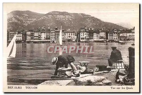 Ansichtskarte AK Toulon Vue sur les Quais Pecheurs Peche