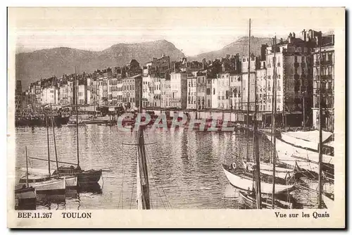 Ansichtskarte AK Toulon Vue sur les Quais Bateau