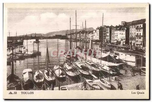 Ansichtskarte AK Toulon Les Quais Bateaux