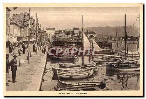 Ansichtskarte AK Toulon Les Quais Bateaux