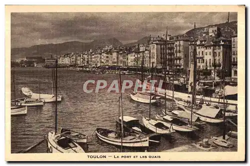 Ansichtskarte AK Toulon Le Port Et Les Quais Bateaux