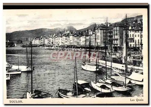 Ansichtskarte AK Toulon Les Quais Bateaux