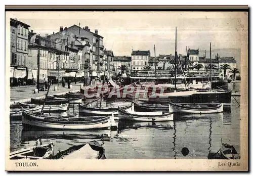 Ansichtskarte AK Toulon Les Quais Bateaux