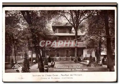 Cartes postales Exposition coloniale Paris 1931 Section de l indochine Pavillon de l Annam