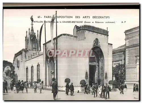 Cartes postales Exposition des Arts decoratifs Pavillon national de la Grande Bretagne