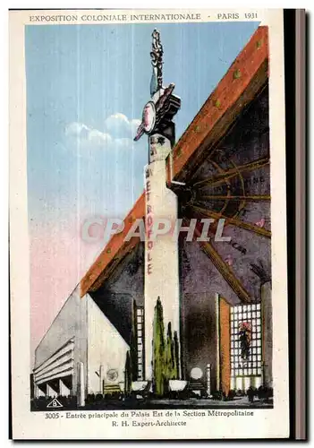 Cartes postales Exposition coloniale Paris 1931 Palais de la section metropolitaine