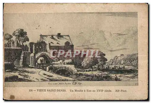 Cartes postales Vieux Saint Denis Un Moulin a Eau au XVII siecle