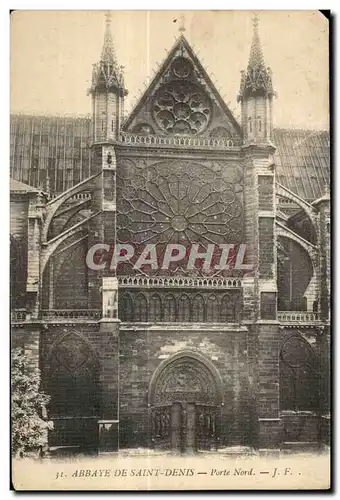 Cartes postales Abbaye De Saint Denis Porte Nord