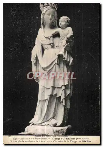 Cartes postales Muses De Sculpture comparee Eglise Abbatiale de Saint Denis la Vierge et I Enfant (XIV siecle) S