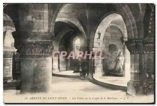 Cartes postales Abbaye De Saint Denis Les Voutes de la Crypte de la Basilique