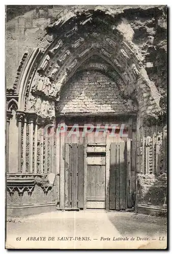 Ansichtskarte AK Abbaye De Saint Denis Porte Laterale de Droite