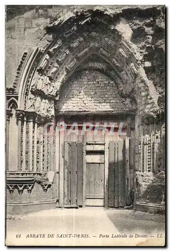 Cartes postales Abbaye De Saint Denis Porte Laterale de Droite