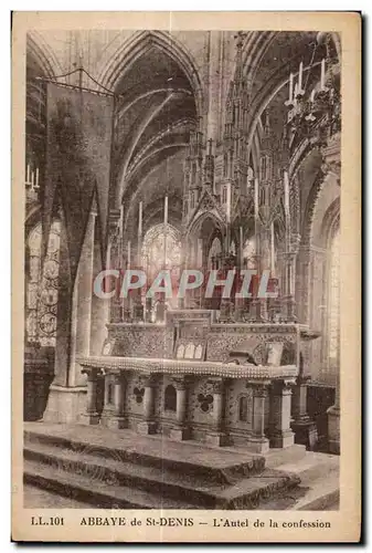 Cartes postales Abbaye de St Denis L Autel de la confession