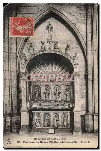 Cartes postales Basilique de Saint Denis Tombeau de Renee d Orleans Longueville