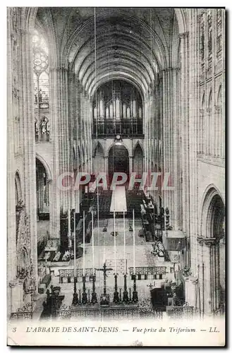 Cartes postales L Abbaye de Saint Denis Vue prise du Triforium