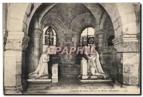 Cartes postales Saint Denis La Basilique La Crypte Chapelle de Louis XVI et de Marie Antoinette