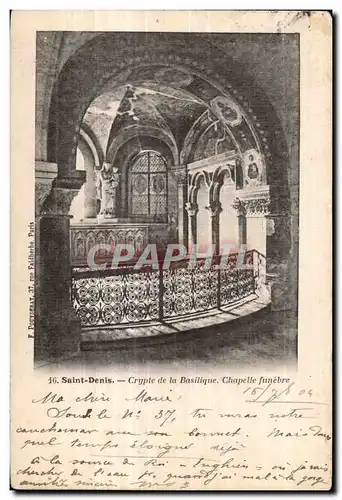 Ansichtskarte AK Saint Denis Crypte de la Basilique Chapelle funebre