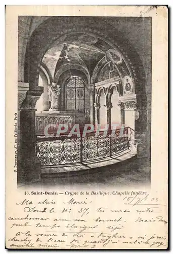 Cartes postales Saint Denis Crypte de la Basilique Chapelle funebre
