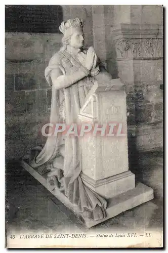 Cartes postales L Abbaye de Saint Denis Statue de Louis XVI