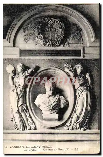 Cartes postales L Abbaye de Saint Denis La Crypte Tombeau de Henri IV