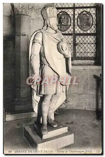 Cartes postales Abbaye de Saint Denis Statue de Charlemagne