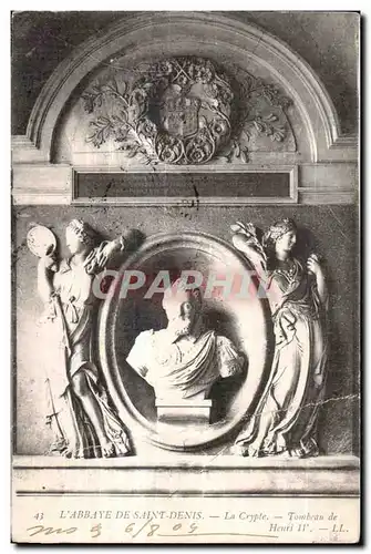 Cartes postales L Abbaye de Saint Denis La Crypte Tombeau de Henri IV