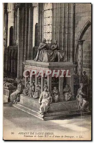 Cartes postales Abbaye de Saint Denis Tombeau de Louis XII et d Anne de Bretagne