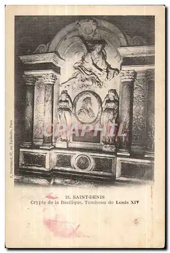 Ansichtskarte AK Saint Denis Crypte de la Basilique Tombeau de Louis XIV