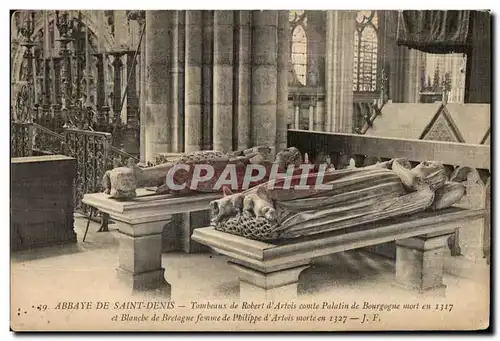 Cartes postales Abbaye de Saint Denis Tombeaux de Robert d Artois comte Palatin de Bourgogue mort en