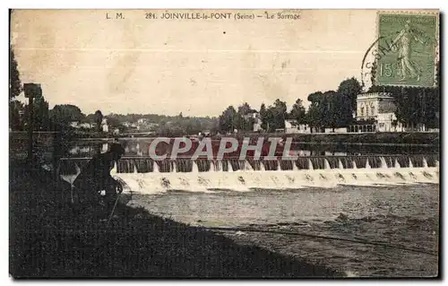 Cartes postales Joinville le Pont (Seine) Le Barrage Pecheur