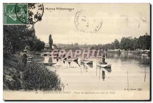 Cartes postales Joinville le Pont Poste de pecheurs en aval du pont