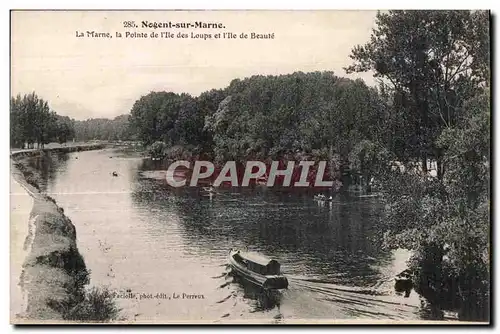 Cartes postales Nogent sur Marne La Marne la Pointe de l lle des Loups et l lle de Beaute