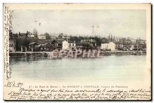 Cartes postales Le Tour de Marne De Nogent a Joinville Coteau de Fontenny