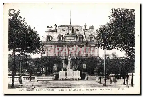 Ansichtskarte AK Nogent sur Marne L Hotel de Ville et le Monument aux Morts