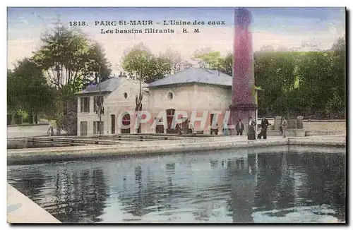 Cartes postales Parc st Maur L Usine des eaux Les bassins filtrants