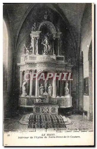 Ansichtskarte AK Le Mans Interieur de l Eglise de Notre Dame de la Couture