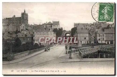 Cartes postales Le Mans Le Pont d Issoir et le Pont en X