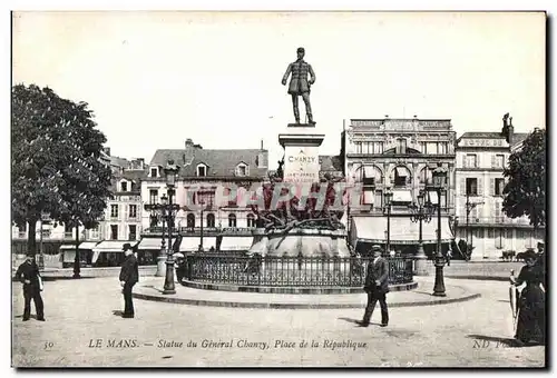 Cartes postales Le Mans Statue Du General Chanzy Place de La Republique Militaria