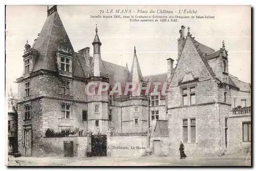 Ansichtskarte AK Le Mans Place du Chateau L Eveche Installe depuis dans le Grabatotre