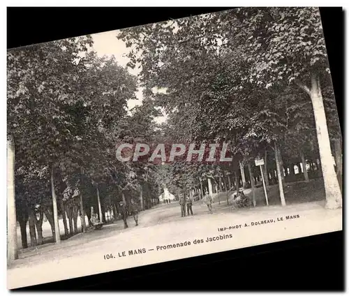 Ansichtskarte AK Le Mans Promenade des Jacobins