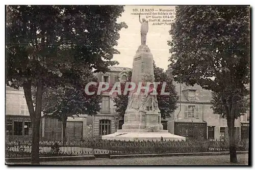 Cartes postales Le Mans Monument Commemoratif des Soldats de La Statue