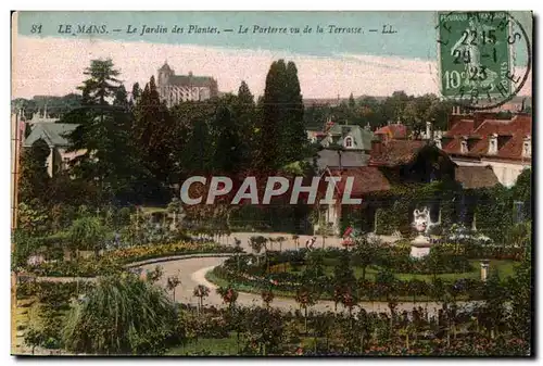 Cartes postales Le Mans Le Jardin des Plants Le Parterre vu de la Terrasse